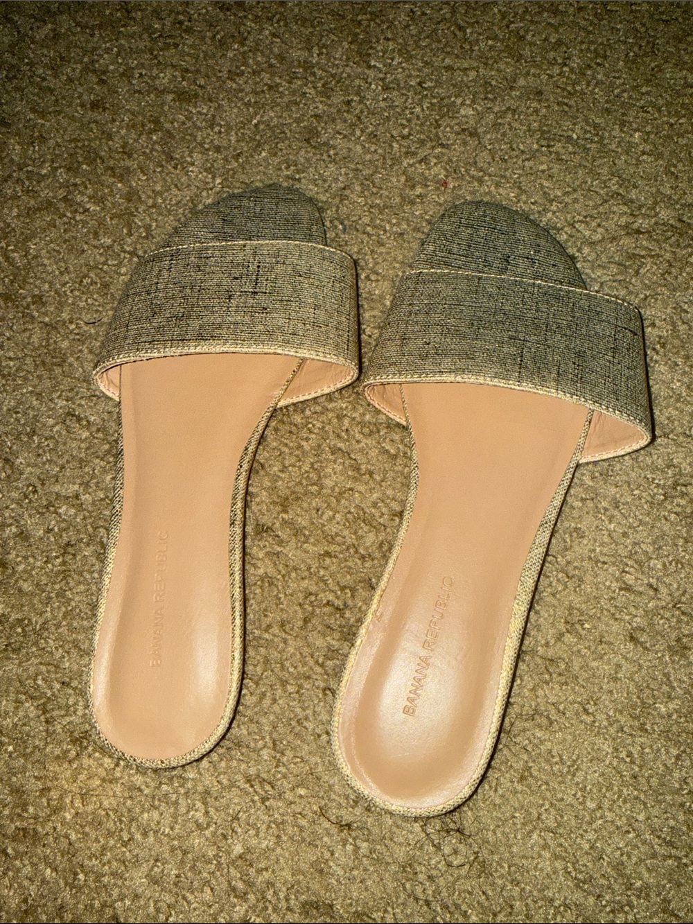Banana Republic Metallic Gold Slip-On Mules